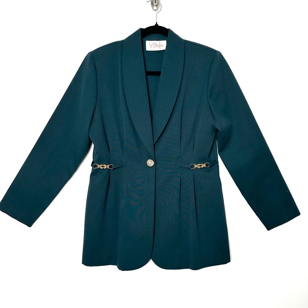 Vintage Heritage Equestrian Hunter Green Suit Set Gold Knot Old Money Preppy